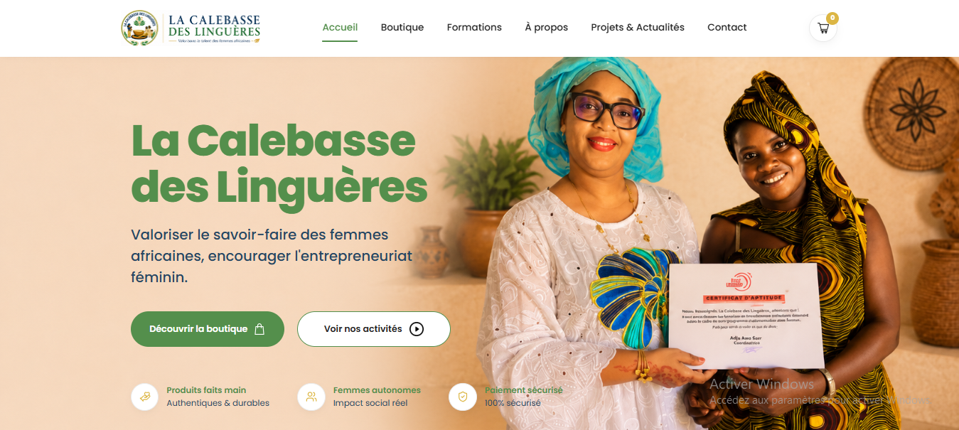 Aperçu du projet La Calebasse des Linguères